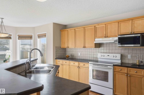 1263 Mcallister Way, Edmonton, AB - Indoor Photo Showing Kitchen With Double Sink