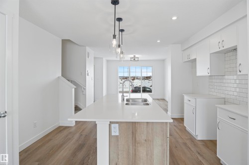 29 Ficus Way, Fort Saskatchewan, AB - Indoor Photo Showing Kitchen With Double Sink