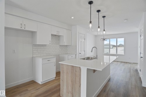 29 Ficus Way, Fort Saskatchewan, AB - Indoor Photo Showing Kitchen With Double Sink With Upgraded Kitchen