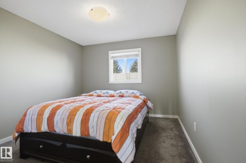 Bedroom featuring carpet floors and a textured ceiling - 893 Ebbers Crescent Nw, Edmonton, AB - Indoor Photo Showing Bedroom