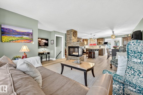 4664 16A Avenue, Edmonton, AB - Indoor Photo Showing Living Room With Fireplace
