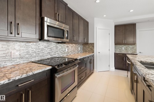 408 1350 Windermere Way, Edmonton, AB - Indoor Photo Showing Kitchen With Stainless Steel Kitchen With Upgraded Kitchen