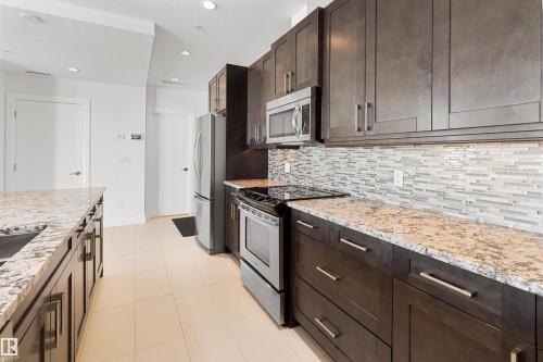 408 1350 Windermere Way, Edmonton, AB - Indoor Photo Showing Kitchen With Upgraded Kitchen