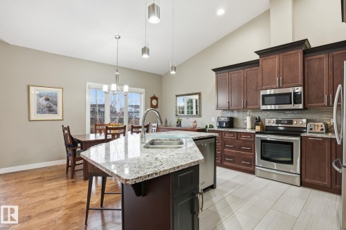 12 3090 Cameron Heights Way, Edmonton, AB - Indoor Photo Showing Kitchen With Double Sink