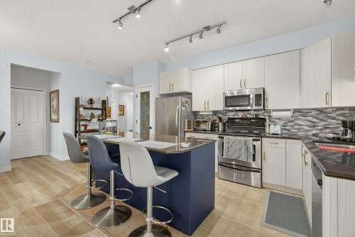 106 8931 156 Street, Edmonton, AB - Indoor Photo Showing Kitchen With Double Sink With Upgraded Kitchen