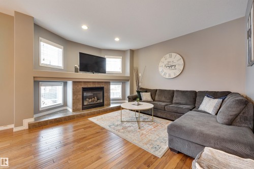 1930 Chapman Road, Edmonton, AB - Indoor Photo Showing Living Room With Fireplace