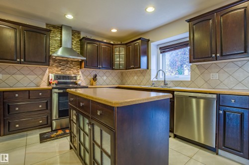 247 Lindsay Crescent, Edmonton, AB - Indoor Photo Showing Kitchen With Double Sink