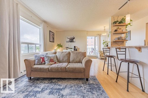801 9707 105 Street, Edmonton, AB - Indoor Photo Showing Living Room