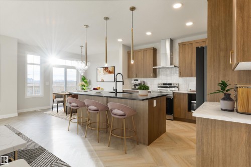 6 Cobblestone Gate, Spruce Grove, AB - Indoor Photo Showing Kitchen With Upgraded Kitchen