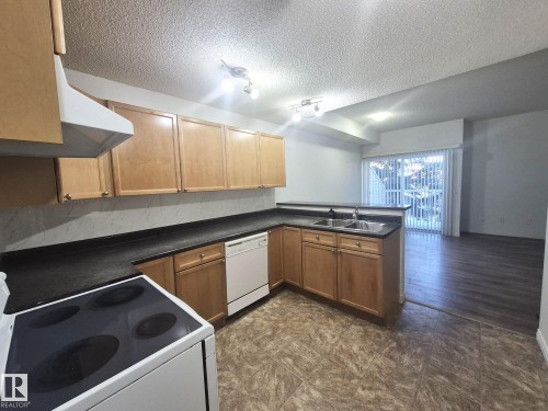 201 164 Bridgeport Boulevard, Leduc, AB - Indoor Photo Showing Kitchen With Double Sink