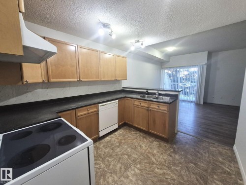 201 164 Bridgeport Boulevard, Leduc, AB - Indoor Photo Showing Kitchen With Double Sink