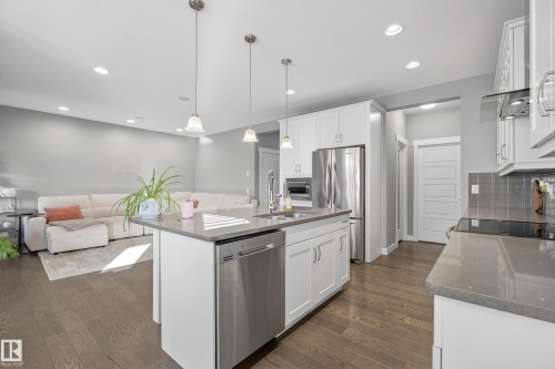 17032 43 Street, Edmonton, AB - Indoor Photo Showing Kitchen With Stainless Steel Kitchen With Upgraded Kitchen