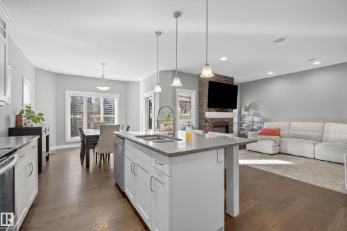 17032 43 Street, Edmonton, AB - Indoor Photo Showing Kitchen With Double Sink With Upgraded Kitchen