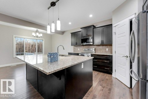 3683 8 Street, Edmonton, AB - Indoor Photo Showing Kitchen With Upgraded Kitchen