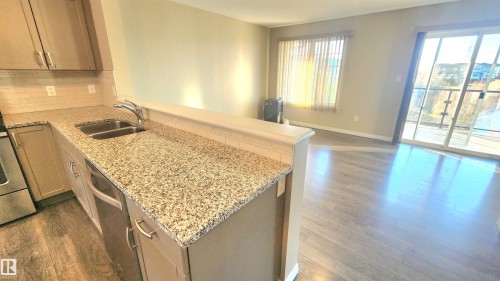32 1030 Chappelle Boulevard, Edmonton, AB - Indoor Photo Showing Kitchen With Double Sink