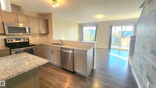 32 1030 Chappelle Boulevard, Edmonton, AB - Indoor Photo Showing Kitchen With Double Sink