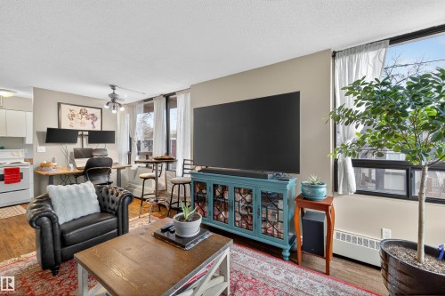 216 10160 114 Street, Edmonton, AB - Indoor Photo Showing Living Room