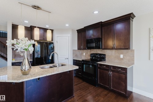16730 122A Street, Edmonton, AB - Indoor Photo Showing Kitchen With Double Sink