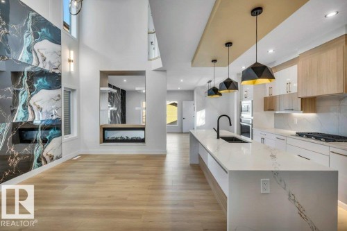 9907 68 Street, Edmonton, AB - Indoor Photo Showing Kitchen With Upgraded Kitchen