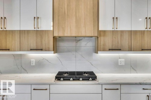 9907 68 Street, Edmonton, AB - Indoor Photo Showing Kitchen With Upgraded Kitchen