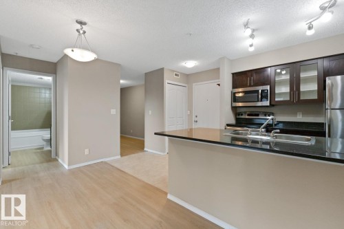 110 12035 22 Avenue Sw, Edmonton, AB - Indoor Photo Showing Kitchen With Stainless Steel Kitchen