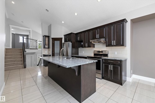 550 Albany Way, Edmonton, AB - Indoor Photo Showing Kitchen With Stainless Steel Kitchen With Upgraded Kitchen