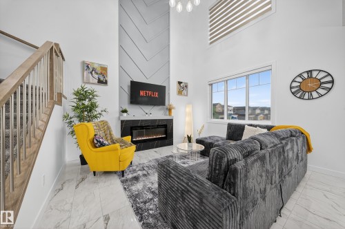 3605 41 Ave, Beaumont, AB - Indoor With Fireplace