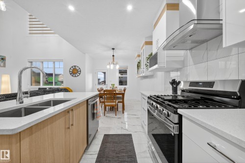 3605 41 Ave, Beaumont, AB - Indoor Photo Showing Kitchen With Double Sink With Upgraded Kitchen