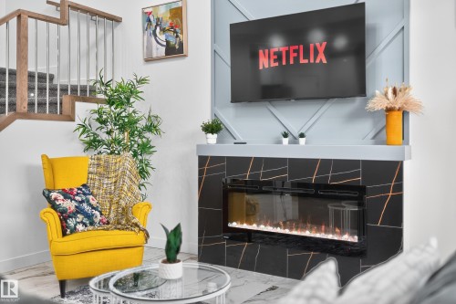 3605 41 Ave, Beaumont, AB - Indoor With Fireplace