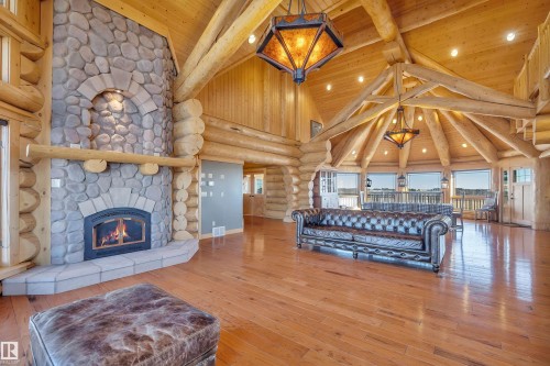49169 Rge Rd 260, Rural Leduc County, AB - Indoor Photo Showing Living Room With Fireplace