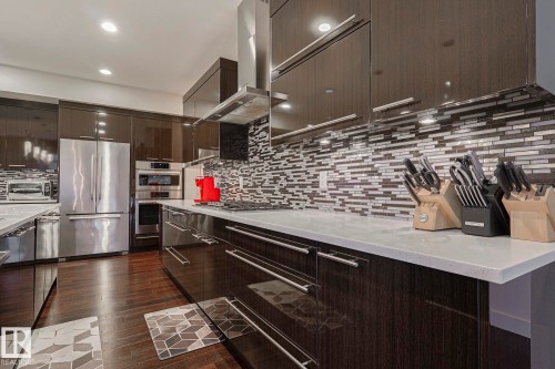1116 Hainstock Green Green, Edmonton, AB - Indoor Photo Showing Kitchen With Upgraded Kitchen
