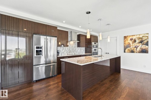 1201 11969 Jasper Avenue, Edmonton, AB - Indoor Photo Showing Kitchen With Upgraded Kitchen