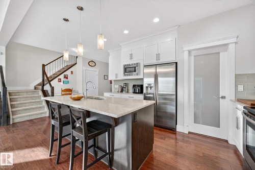 1 Wembley, Fort Saskatchewan, AB - Indoor Photo Showing Kitchen With Stainless Steel Kitchen With Upgraded Kitchen