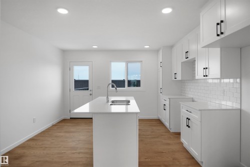 124 1009 Cy Becker Road, Edmonton, AB - Indoor Photo Showing Kitchen With Double Sink