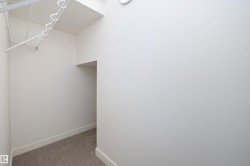 Spacious closet featuring light colored carpet - 