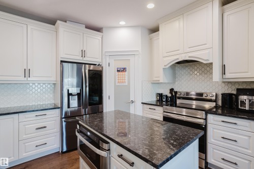 17539 61 Street, Edmonton, AB - Indoor Photo Showing Kitchen With Upgraded Kitchen