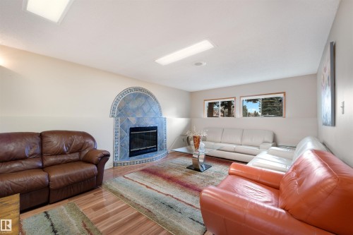 9920 184 Street, Edmonton, AB - Indoor Photo Showing Living Room With Fireplace