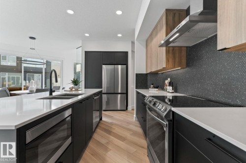 5827 Kootook Link, Edmonton, AB - Indoor Photo Showing Kitchen With Double Sink With Upgraded Kitchen