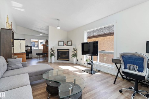 12711 128 Street, Edmonton, AB - Indoor Photo Showing Living Room With Fireplace
