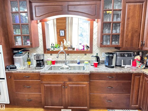 673001A Rge Road 215, Rural Athabasca County, AB - Indoor Photo Showing Kitchen With Double Sink