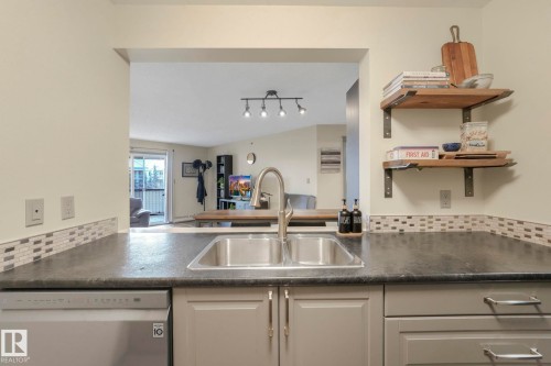 308 11218 80 Street, Edmonton, AB - Indoor Photo Showing Kitchen With Double Sink