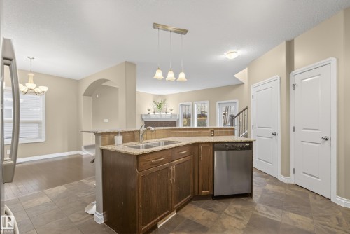 21917 95A Avenue, Edmonton, AB - Indoor Photo Showing Kitchen With Double Sink