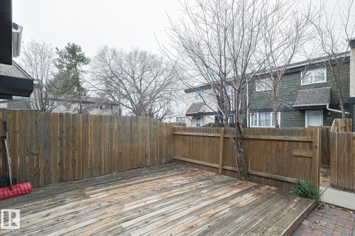 Wooden terrace featuring a fenced backyard - 51 Belmead Gardens, Edmonton, AB - Outdoor