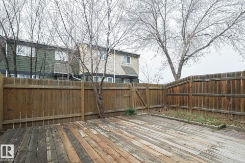 Wooden deck featuring a fenced backyard - 51 Belmead Gardens, Edmonton, AB - Outdoor