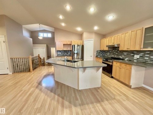 1248 Ormsby Lane, Edmonton, AB - Indoor Photo Showing Kitchen With Stainless Steel Kitchen With Double Sink With Upgraded Kitchen