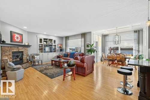 51 Nicola Road, St. Albert, AB - Indoor Photo Showing Living Room With Fireplace