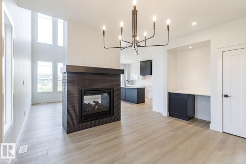 13113 212A Street, Edmonton, AB - Indoor Photo Showing Living Room With Fireplace