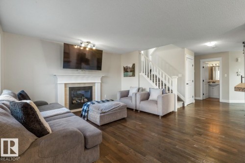 2 Sequoia Bend, Fort Saskatchewan, AB - Indoor Photo Showing Living Room With Fireplace