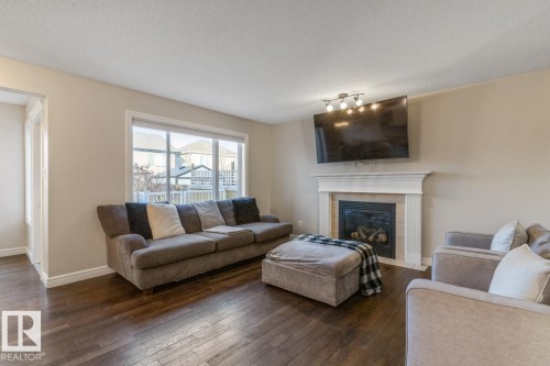 2 Sequoia Bend, Fort Saskatchewan, AB - Indoor Photo Showing Living Room With Fireplace