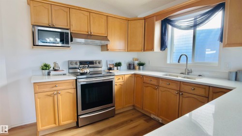 13023 35 Street, Edmonton, AB - Indoor Photo Showing Kitchen With Double Sink